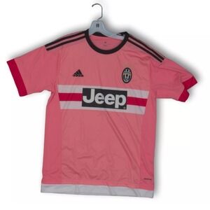 Adidas Pink Juventus Jeep Climacool Short Sleeve Jersey Mens T-Shirt Large